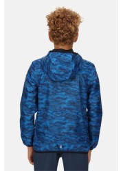 Regatta Blue Printed Lever Waterproof Shell Jacket