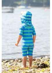 Frugi Blue Shark UPF 50+ Recycled Little Sunsafe Suit