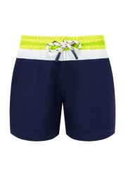 Sunuva Navy Blue Colourblock Swim Shorts