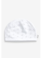 The Little Tailor White Cotton Knitted Hat