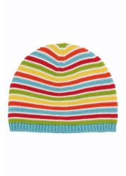 Frugi Natural Organic Cotton Knitted Hat Rainbow Stripe