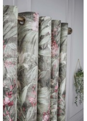 Hyperion Anthea Floral Velour Digital Print Weighted Eyelet Curtains