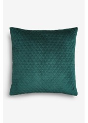 Velvet Quilted Hamilton Cushion Square Feather Filled