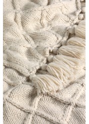 Chunky Cable Knit Throw