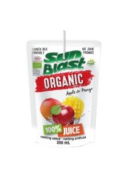 Sunblast organic apple and mango juice 200ml x 10 pieces