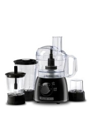 Black & Decker Food Processor 400 Watts 29 Functions With Blender, Chopper And Grinder, Black - KR43-B5