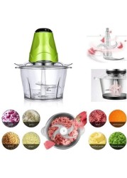 Electric food chopper meat grinder with free glass bowl for vegetables, fruits and nuts