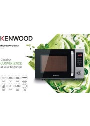 Kenwood 30L Microwave Oven with Grill, Digital Display, 5 Power Levels, Defrost Function, Stainless Steel, Auto Menu, 95 Minutes Timer, Clock Function 1000W MWM30.000BK Black/Silver