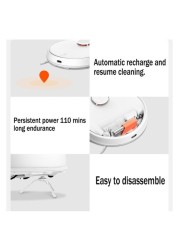 Xiaomi Mi Robot Vacuum Cleaner 2 in 1 Vacuum Cleaner and Mop, Auto Cleaning, Water Tank, 3 Cleaning Modes, Smart Navigation - Works with Google Assistant, Alexa - White