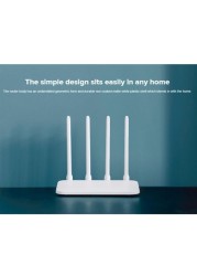 Xiaomi Mi Network Router 4A Dual Wireless [2.4GHz | 5GHz] up to 1167Mbps [Wi-Fi Repeater] 4 High-gain Antennas 64MB Memory APP Control Network Extender Home and Office - White