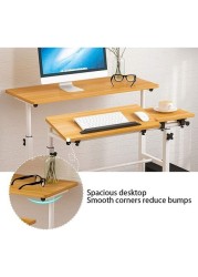 SKY-TOUCH Mobile Standing Desk, Height Adjustable Sit-Stand Mobile Laptop Computer Tablet,Laptops with Keyboard and Mouse Tray, Home Office Desk with Wheels for Computer Workstation