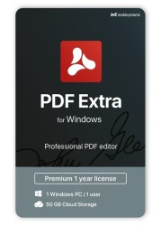 PDF Extra - Professional PDF Editor - Edit, Protect, Annotate, Fill and Sign PDFs - 1 PC/ 1 User / 1year Subscription