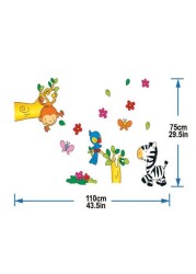 Animal Design Wall Sticker by Sticky Art, Multi Color, 50 x 70 cm, STA-142