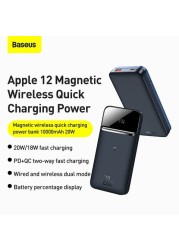 Baseus Magnetic Magsafe Wireless Quick Charging Power Bank 10000mAh with 2 USB Port 20W-Blue