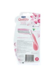 Chic Quattro Razors Set for Women, 3 Pieces