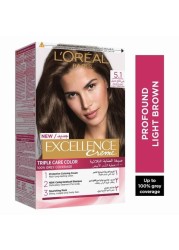 L'Oreal Paris Excellence Hair Dye 5.0 Light Brown Pack of 2