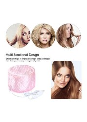 Pink hair steamer cap