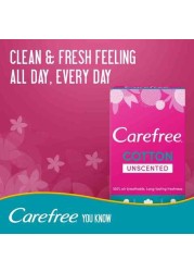 Carefree Cotton Unscented Breathable Sanitary Pads 34 Pads