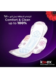 Kotex Maxi Sanitary Pads With Wings, 30 Pieces