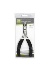 QVS Nail Clippers with Rubber Grip - Silver and Black