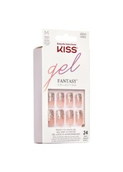 Kiss Fantasy Gel False Nails - KGN01 Multi Color, 28 Pieces