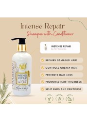 Title: Natural Intensive Repair Shampoo: Repairs the hair
Damaged and controls oily hair and prevents hair loss
split ends and frizz