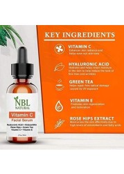 NBL Natural Vitamin C Brightening Face Serum Antioxidant Vitamin C Serum with Hyaluronic Acid and Green Tea Extract 30ml