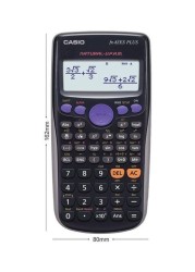 Casio 12-Digit Scientific Calculator, Black/Purple/Pink