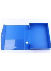 ALISSA File Box 95393 Magnetic PVC Box File Organizer with Metal Clip , A4 (Capacity 55mm/Blue)