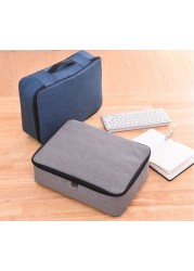 Document And I Pad Storage And Organizer With Safe Code Lock. Many Compartments With Perfect Size (Blue)