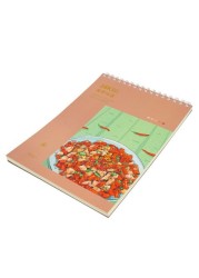 Languo Style -Peach Traditional Chinese Food 16K Spiral Sketchbook / Drawing Book