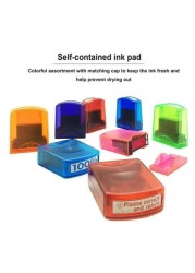 ALISSA 8Pcs Self Inking Colorful Rubber Stamp Set