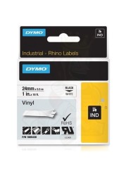 Dymo 24mm Vinyl Tape Black on White