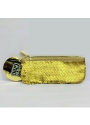 Helix Oxford Pencil Pouch Glitter Gold/Pink