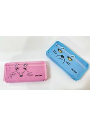 SET of 2 Large Pencil Case Big Capacity 2 Compartments Canvas Pencil Pouch for Teen Boys Girls School Students