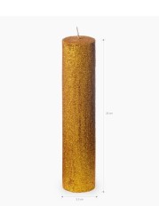 Gold Glitter pillar candle