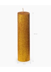 Gold Glitter pillar candle