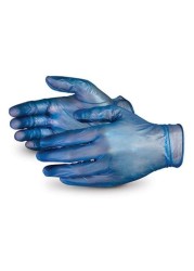 Falcon Powder Free Vinyl Gloves 100 Pieces - Blue (Size - Medium)