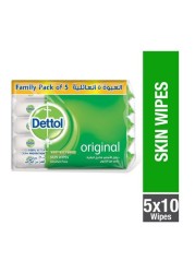 DETTOL WIPES ORIGINAL 5PK 10'S