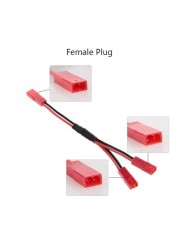 Generic-2pcs JST Female Connector Y Cable for 1/10 Traxxas TRX-4 RC Crawler Automotive ESC Battery