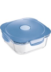 Maped blue glass lunch box