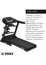 H PRO 6.0 HP PEAK (3.0 HP DC) Fitness Treadmill - Jogging Running Machine Home and Office Applications - HM795 (with Massager)