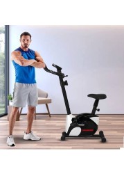 Sparnod Fitness SUB-52 Upright Bike for Home Gym LCD Display, Height Adjustable Seat, Compact design - Perfect Cardio Exercise Cycle Machine for Small Spaces