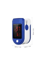 Fingertip LED SpO2 Pulse Oximeter with Cord - Blue