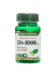 Nature's Bounty Vitamin D3 1000 IU Dietary Supplement 100 Softgels