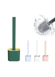 ALISSA-Creative Cleaning Silicone Brush Long Handle Toilet Brush, (Random Color）