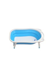 1pc.-Foldable Baby Bathtub Anti-Slip Bottom Bathtub Children's Portable Baby Bath Tub, Blue.