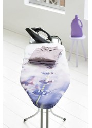 High-Quality Foldable Portable Ironing Board With Steam Iron Rest Blue/White 110x34cm