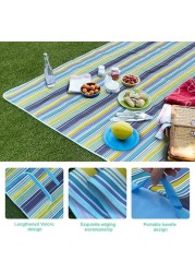 SKY-TOUCH Fortable Picnic Blanket, Waterproof Beach Blanket, Waterproof Picnic Blanket, Portable Picnic Mat, Portable Beach Mat, for Outdoor Camping Family Outdoor Park Garden