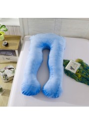 Cotton Pregnancy Pillow by Dorse, 2.5 kg, Blue - 145 x 80 x 25 cm